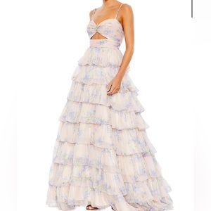 MAC DUGGAL Leena Floral chiffon Ballgown